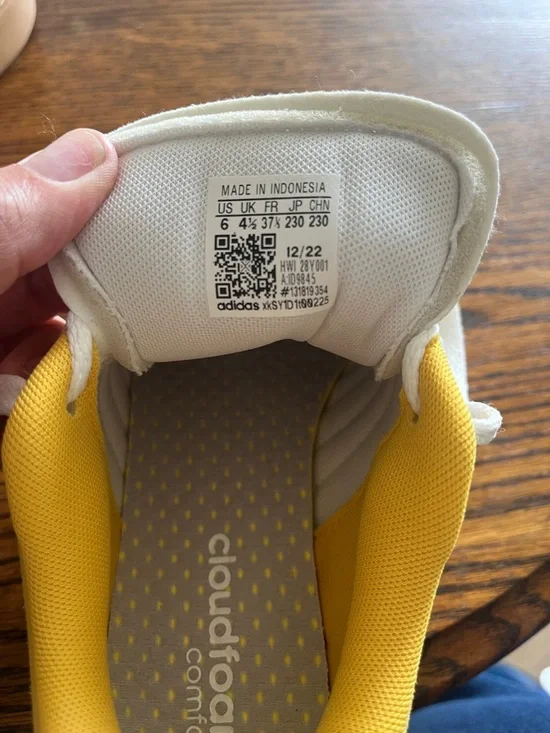 adidas Yellow and White Suede Sneakers - Picture 3 of 11